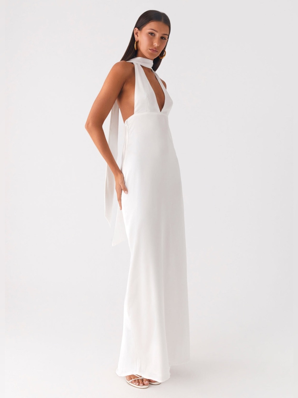 Peppermayo Alicia Satin Halter Maxi Dress - Picture 3 of 9
